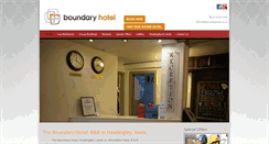 Desktop Screenshot of boundaryhotel.co.uk
