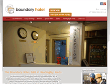 Tablet Screenshot of boundaryhotel.co.uk